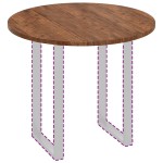 vidaXL Placă de masă Maro închis Ø 90 x 2.5 cm Lemn de stejar masiv