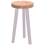 vidaXL Placă de masă Maro deschis Ø 30 x 4 cm Lemn de stejar masiv