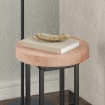 vidaXL Placă de masă Maro deschis Ø 30 x 4 cm Lemn de stejar masiv