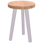 vidaXL Placă de masă Maro deschis Ø 40 x 4 cm Lemn de stejar masiv