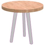 vidaXL Placă de masă Maro deschis Ø 60 x 4 cm Lemn de stejar masiv