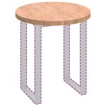 vidaXL Placă de masă Maro deschis Ø 70 x 4 cm Lemn de stejar masiv