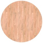 vidaXL Placă de masă Maro deschis Ø 80 x 4 cm Lemn de stejar masiv