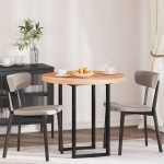 vidaXL Placă de masă Maro deschis Ø 80 x 4 cm Lemn de stejar masiv