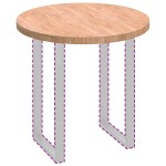 vidaXL Placă de masă Maro deschis Ø 80 x 4 cm Lemn de stejar masiv