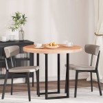 vidaXL Placă de masă Maro deschis Ø 90 x 4 cm Lemn de stejar masiv