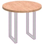 vidaXL Placă de masă Maro deschis Ø 90 x 4 cm Lemn de stejar masiv