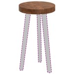 vidaXL Placă de masă Maro închis Ø 30 x 4 cm Lemn de stejar masiv