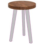 vidaXL Placă de masă Maro închis Ø 40 x 4 cm Lemn de stejar masiv