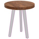 vidaXL Placă de masă Maro închis Ø 50 x 4 cm Lemn de stejar masiv