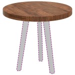 vidaXL Placă de masă Maro închis Ø 60 x 4 cm Lemn de stejar masiv