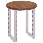 vidaXL Placă de masă Maro închis Ø 70 x 4 cm Lemn de stejar masiv