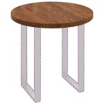 vidaXL Placă de masă Maro închis Ø 80 x 4 cm Lemn de stejar masiv