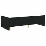 vidaXL Cadru de pat colțar cu headboard Negru 90 cm x 200 cm Catifea