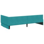vidaXL Cadru de pat colțar cu headboard Turcoaz 90 cm x 200 cm Catifea