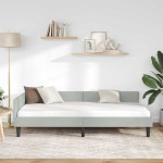 vidaXL Cadru de pat colțar Gri deschis 80 cm x 200 cm Catifea