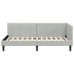 vidaXL Cadru de pat colțar Gri deschis 80 cm x 200 cm Catifea