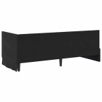 vidaXL Cadru de pat colțar cu headboard Negru 80 cm x 200 cm Catifea
