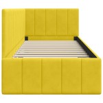 vidaXL Cadru de pat colțar cu headboard Galben 80 cm x 200 cm Catifea