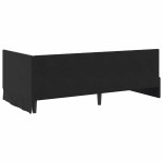 vidaXL Cadru de pat colțar cu headboard Negru 90 cm x 190 cm Catifea