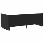 vidaXL Cadru de pat colțar cu headboard Negru 90 cm x 190 cm Catifea