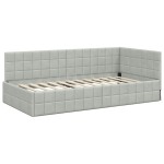 vidaXL Cadru de pat colțar Gri deschis 100 cm x 200 cm Catifea