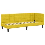 vidaXL Cadru de pat colțar cu headboard Galben 80 cm x 200 cm Catifea