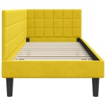 vidaXL Cadru de pat colțar cu headboard Galben 80 cm x 200 cm Catifea