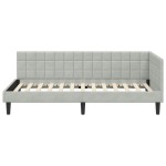 vidaXL Cadru de pat colțar Gri deschis 100 cm x 200 cm Catifea