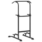 vidaXL Stație de dips pentru turn de putere Altele Manual Negru