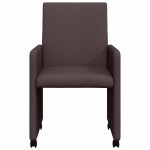 vidaXL Scaune de dining cu roți 2 pcs Maro închis 57 x 66 x 94 cm