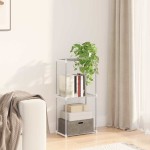 vidaXL Raft de depozitare cu raft alb 43 x 27 x 90 cm Aluminiu