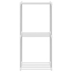 vidaXL Raft de depozitare cu raft alb 43 x 27 x 90 cm Aluminiu