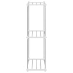 vidaXL Raft de depozitare cu raft alb 43 x 27 x 90 cm Aluminiu