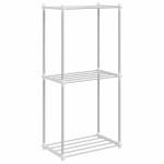 vidaXL Raft de depozitare cu raft alb 43 x 27 x 90 cm Aluminiu