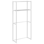 vidaXL Raft pentru mașină de spălat Alb 63 x 27 x 136 cm Aluminiu