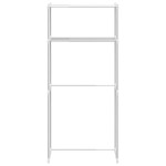 vidaXL Raft pentru mașină de spălat Alb 63 x 27 x 136 cm Aluminiu