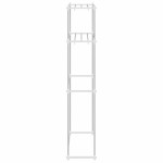 vidaXL Raft pentru mașină de spălat Alb 63 x 27 x 136 cm Aluminiu