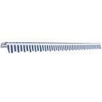 vidaXL Copertină pliabilă acționată manual, 500 cm, albastru și alb