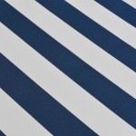vidaXL Copertină pliabilă acționată manual, 500 cm, albastru și alb