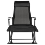 vidaXL Balansoar de grădină, negru, oțel și textilenă vidaXL Balansoar de grădină, negru, oțel și textilenă