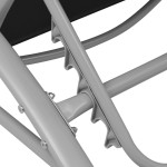 vidaXL Șezlonguri de plajă cu umbrelă, negru, aluminiu