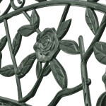 vidaXL Bancă de grădină, verde, 100 cm, aluminiu turnat