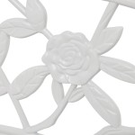 vidaXL Bancă de grădină, alb, 100 cm, aluminiu turnat