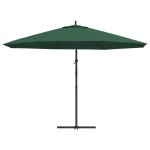 vidaXL Umbrelă de soare de grădină în consolă, verde, 3,5 m