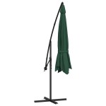 vidaXL Umbrelă de soare de grădină în consolă, verde, 3,5 m