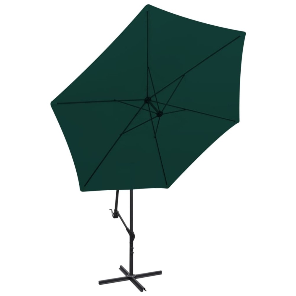 vidaXL Umbrelă de soare de grădină în consolă, verde, 3 m