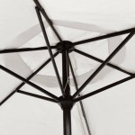 vidaXL Umbrelă de soare de grădină în consolă cu LED, alb nisipiu, 3 m vidaXL Umbrelă de soare de grădină în consolă cu LED, alb nisipiu, 3 m