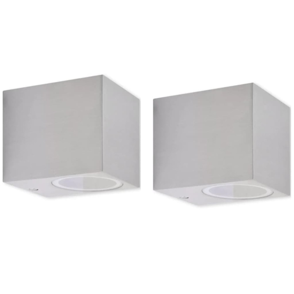 vidaXL Corpuri de iluminat tip cub pentru perete exterior, 2 buc.