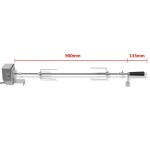 vidaXL Rotisor cu motor profesional pentru BBQ, oțel, 900 mm vidaXL Rotisor cu motor profesional pentru BBQ, oțel, 900 mm